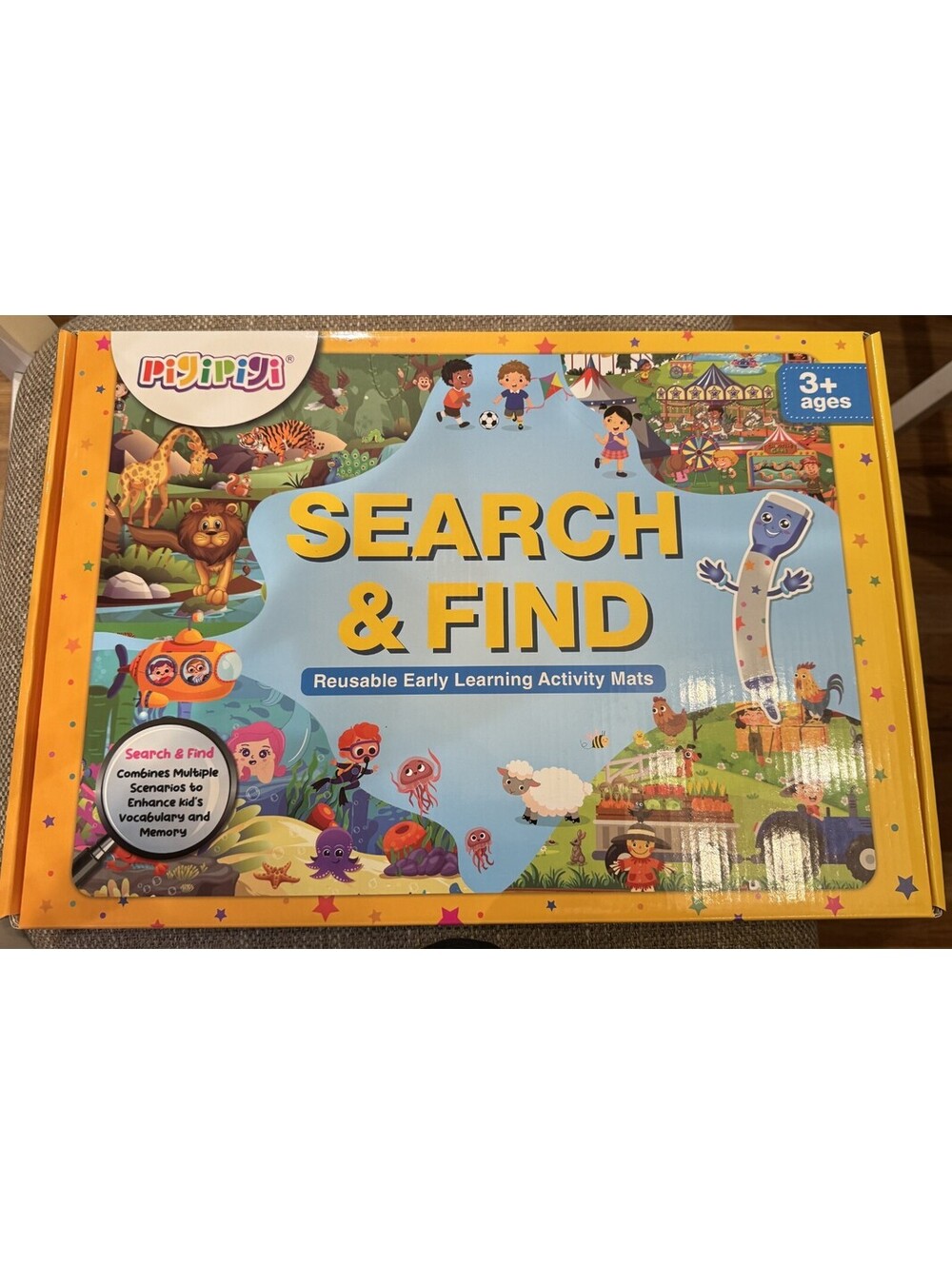 Pigipigi Search & Find Reusable Early Learning Activity Mats 3+